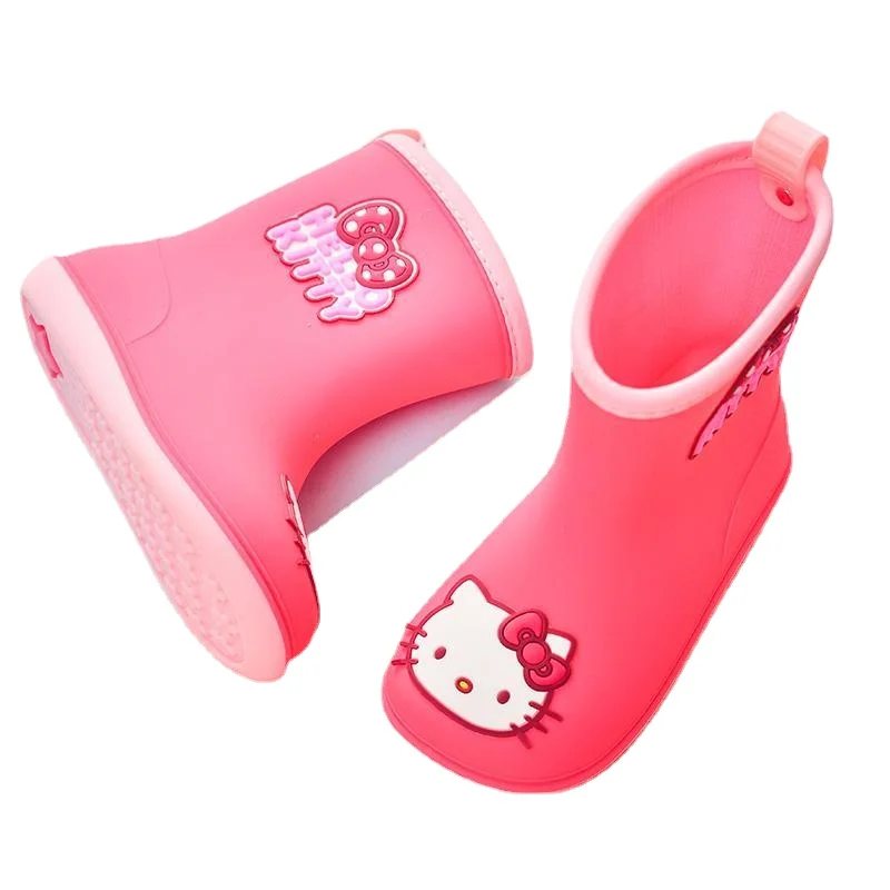 

HelloKitty Japanese children's rain boots for women waterproof and non-slip rubber shoes 2022 baby cartoon rain boots for man