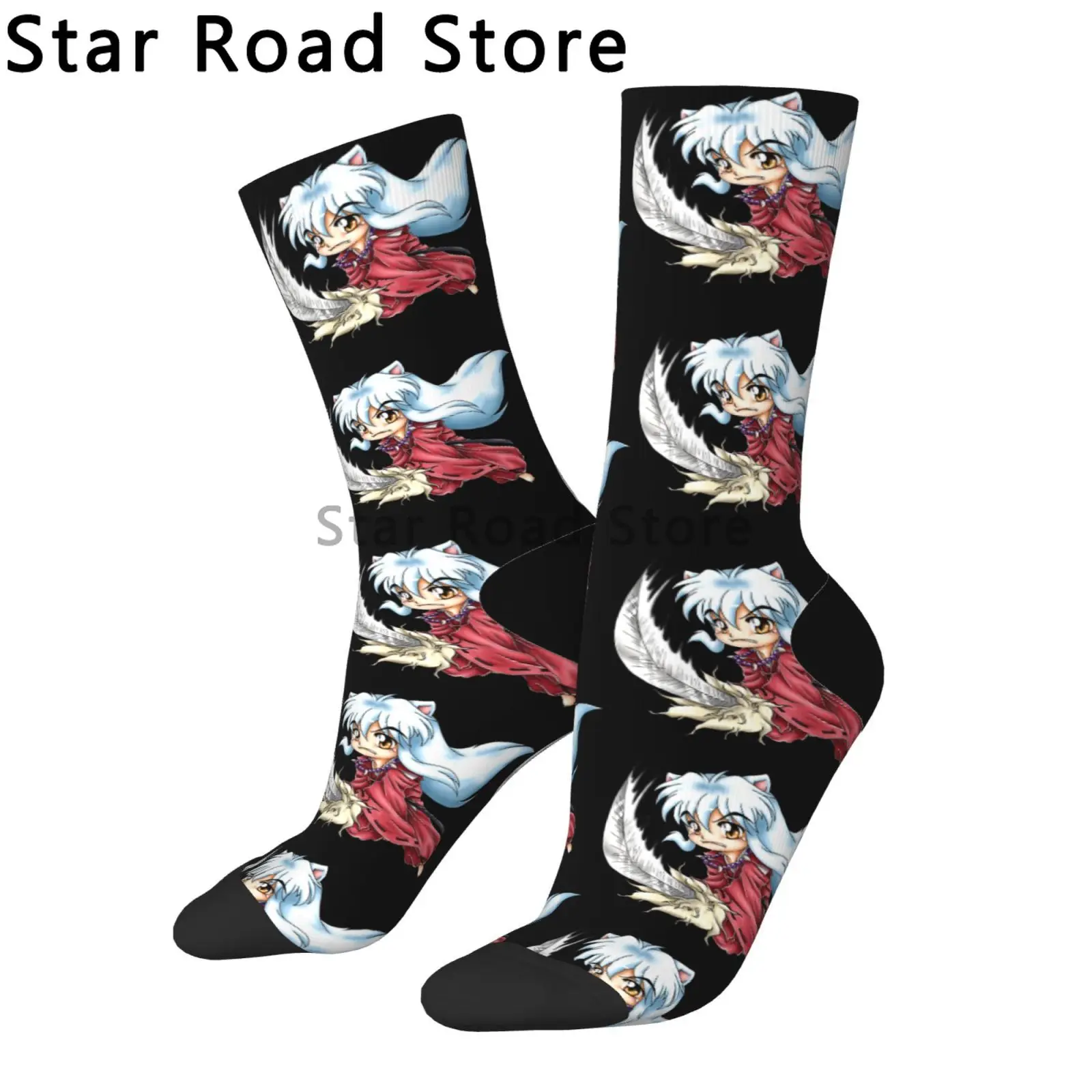 Новинка лета мужские носки в японском стиле аниме Inuyasha новинка женские