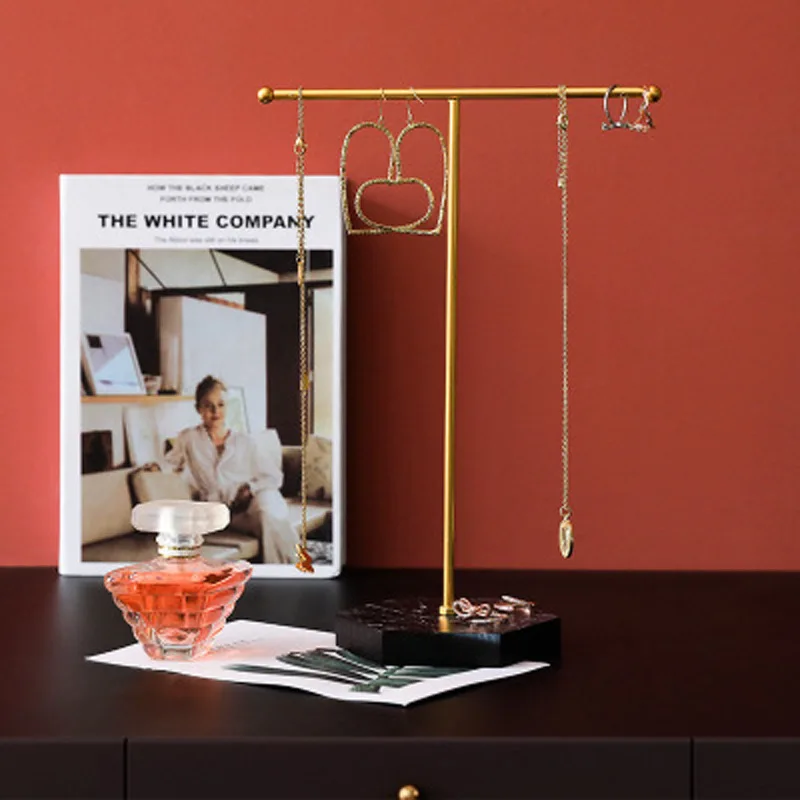 Luxury T-shaped Earrings Ring Necklace Watch Pendant Shelf Jewelry Display Stand Counter Pendant Jewelry Display Stand