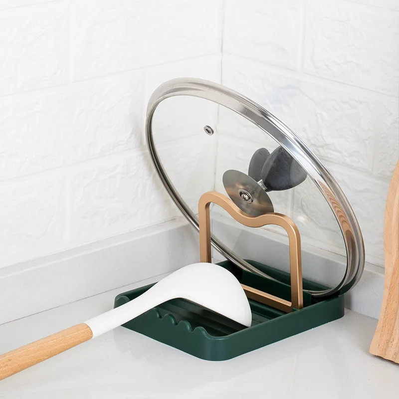 

Multifunctional Spoon Rest, Foldable Pot Lid Holder Spoon Rest Pan Pot Cover Lid Rack Shelf Stand Holder for Stove Top Kitchen