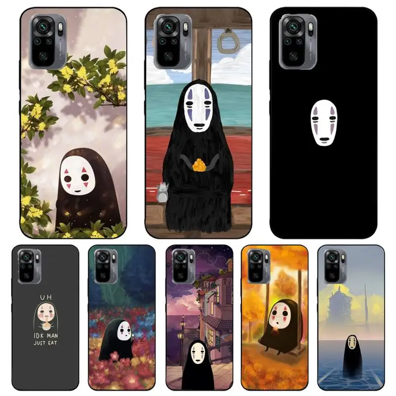 

Japan Anime Faceless Man Phone Case For Redmi 9A 8A 6A Note 9 8 10 11S 8T Pro Max 9 K20 K30 K40 Pro PocoF3 Note11 5G Case