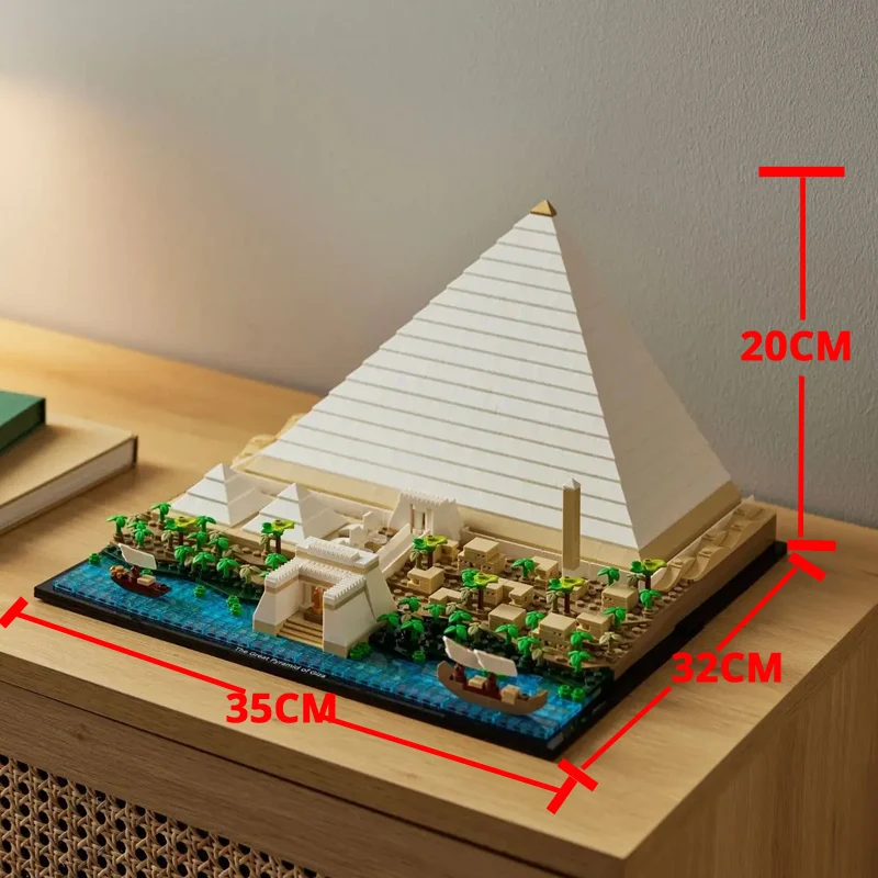 

Compatible 21058 Egypt The Great Pyramid of Giza City Architecture Street View Building Blocks Construction Bricks Toys For Kids