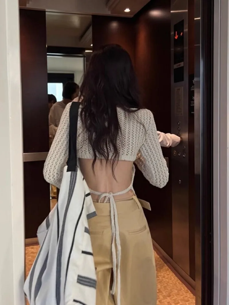 Ажурный свитер с круглым вырезом женская летняя новая Асимметричная ажурная