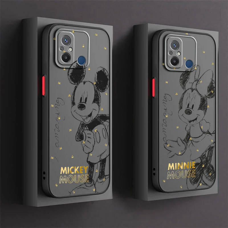 

Cute Minnie Mickey For Xiaomi Redmi 12 12C 10 11A 10X 10C 9C 9A 9AT 9 8A 8 Frosted Translucent Hard Phone Case Phone Case Cover