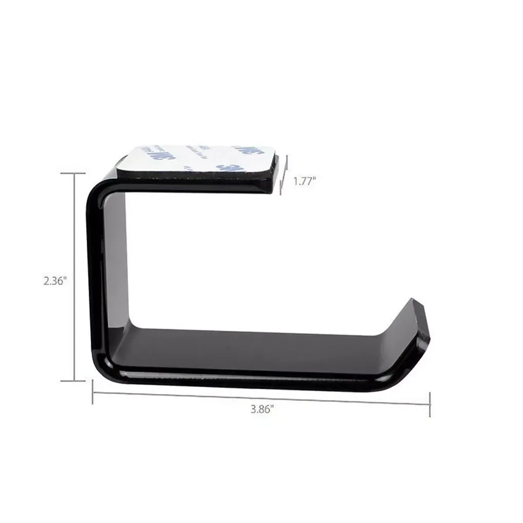 

Acrylic Headphone Bracket Sticker Wall Mounted Headset Holder Stand Under Desk Hanger Hook Earphones Display Stand Holder