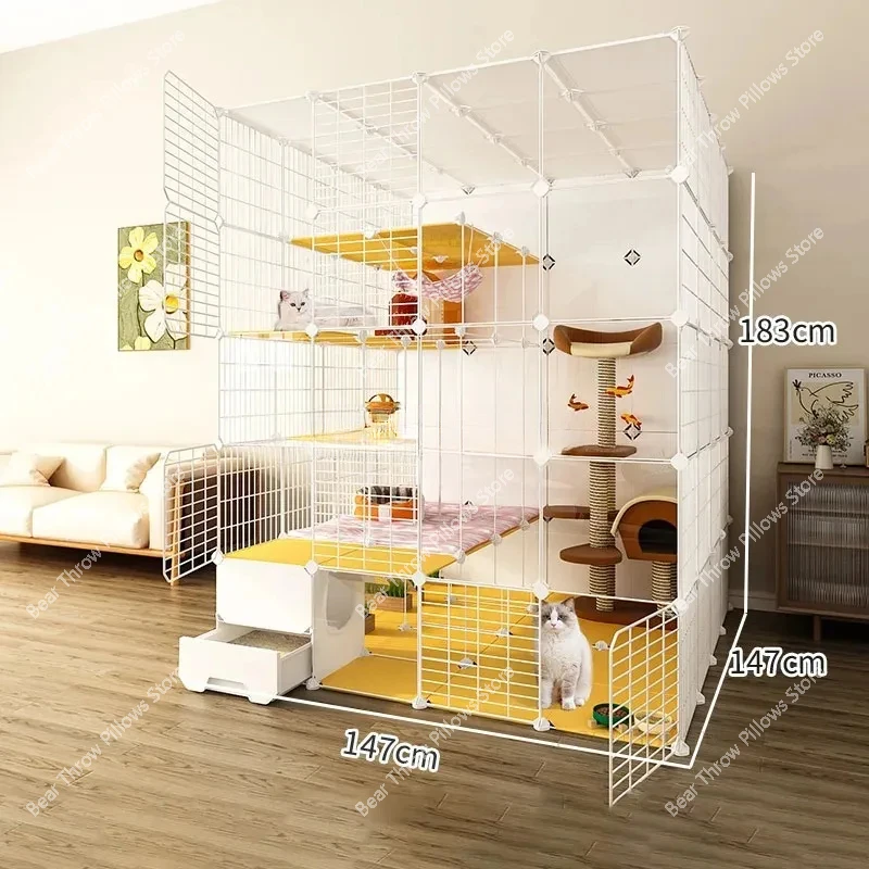 Роскошная клетка для кошек домашняя комнатная гостиная балкон кошки вилла очень