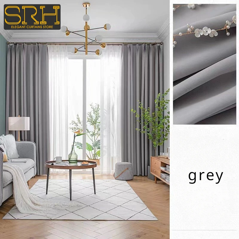 Легкие роскошные однотонные шторы для гостиной спальни фоновый декор ткань окно