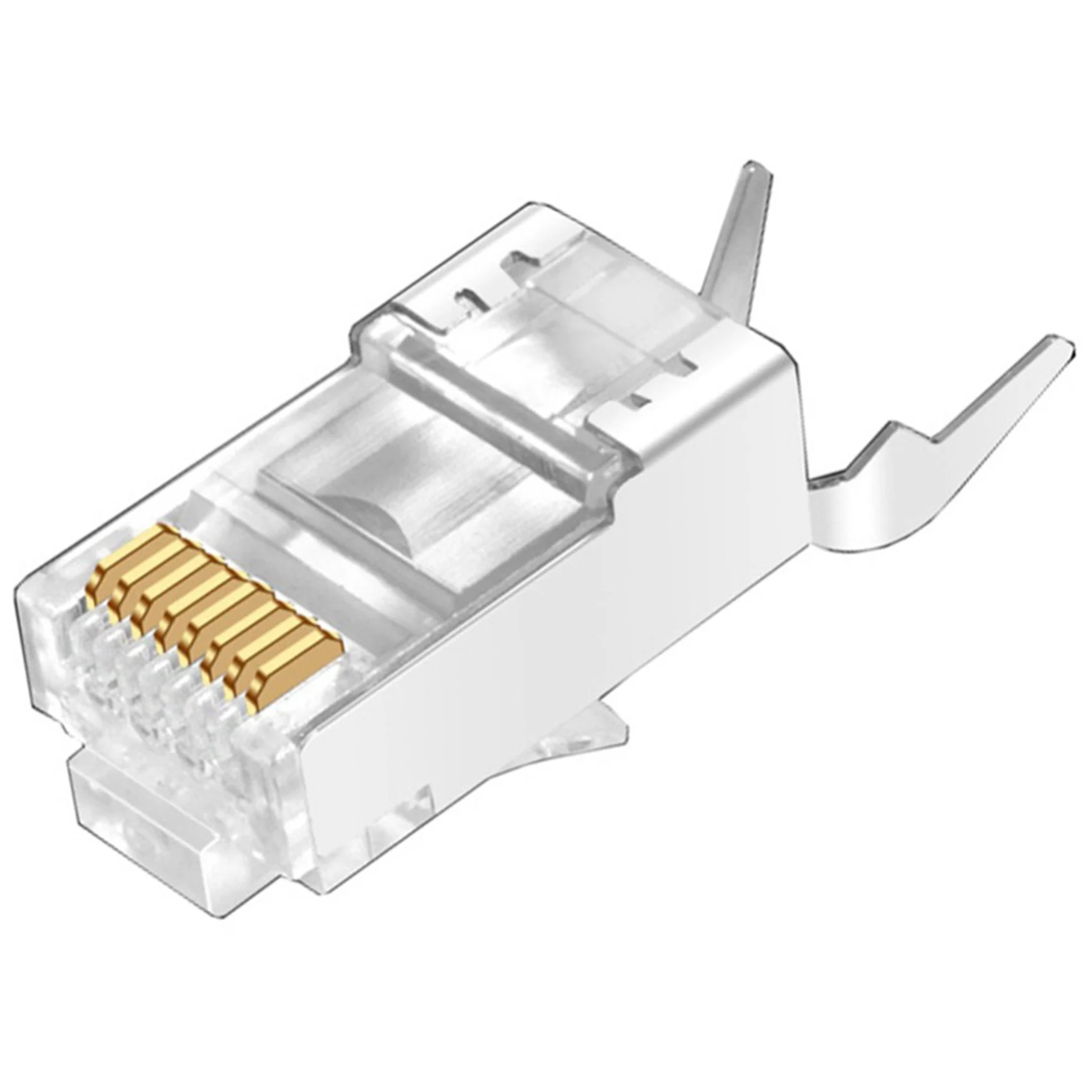 

100 Pieces of CAT7 Metal Shielded RJ45 Connector Modular Plug CAT 7 8P8C Network RJ 45 Cable Crimping Ethernet Connector