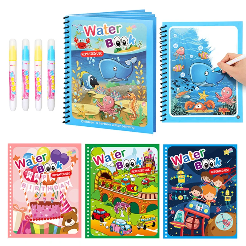 Водные Книжки-раскраски Детские Сувениры На День Рождения Многоразовые Новинки