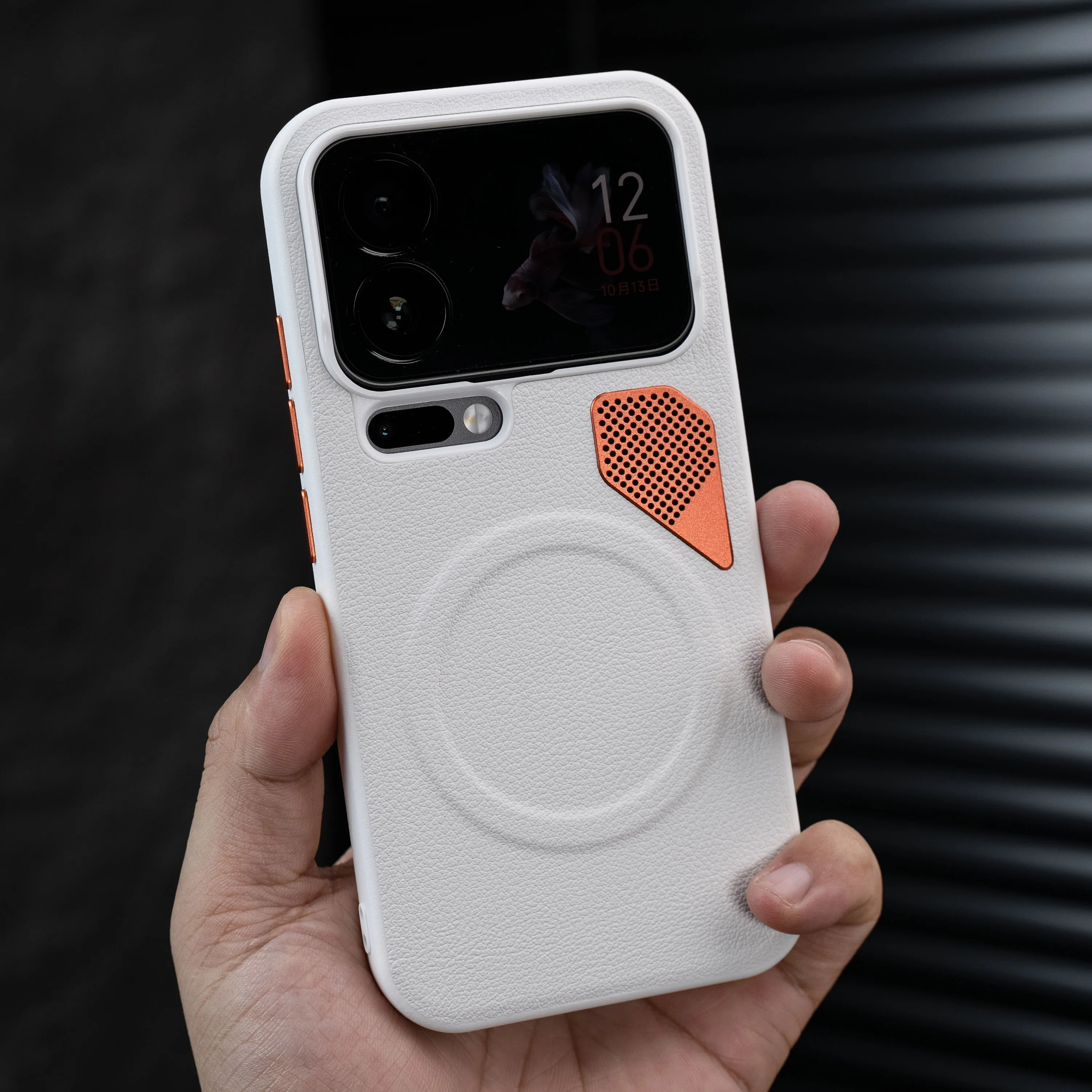 Фото Чехол для Xiaomi 17 Pro Max, роскошный чехол из искусственной кожи с магнитным держателем, магнитная задняя крышка для Xiaomi Mi 17 Pro Max, чехол для беспроводной зарядки №3