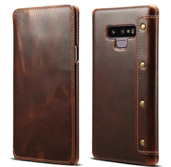 

Real Leather Phone Case For Samsung Galaxy S10 S9 Plus Note 9 8 Note9 Note8 Coque Flip Cover For Samsung S9 Case S10e Funda