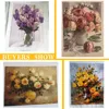Landscape Tree Printed Water-Soluble Canvas 11CT Cross Stitch DIY Embroidery Complete Kit DMC Threads Hobby Design 2