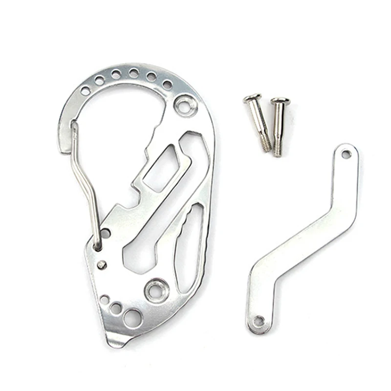 

Многофункциональный инструмент из нержавеющей стали для кемпинга и альпинизма, зажим для ключей, уличный карабин, брелок для ключей, отверт...