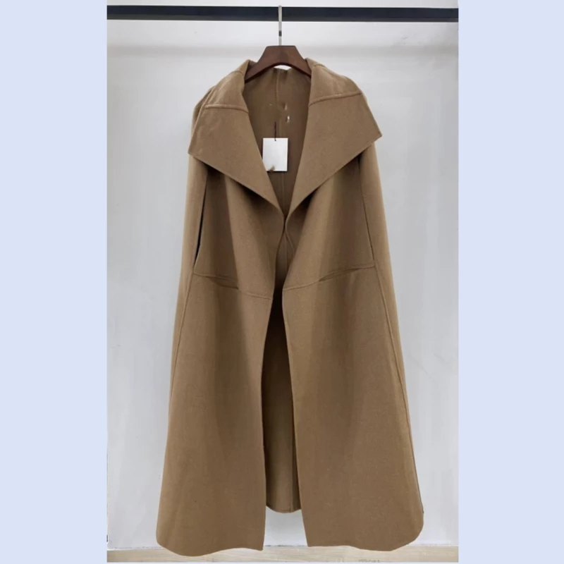 24-летняя новая накидка Nordic TT простое и свободное двустороннее шерстяное пальто