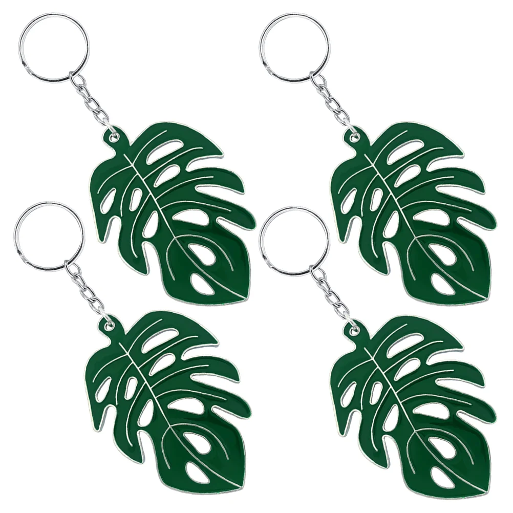 

4pcs Leaf Key Chain Ornament Key Chain Pendant Key Chain Decoration Bag Hanging Decoration