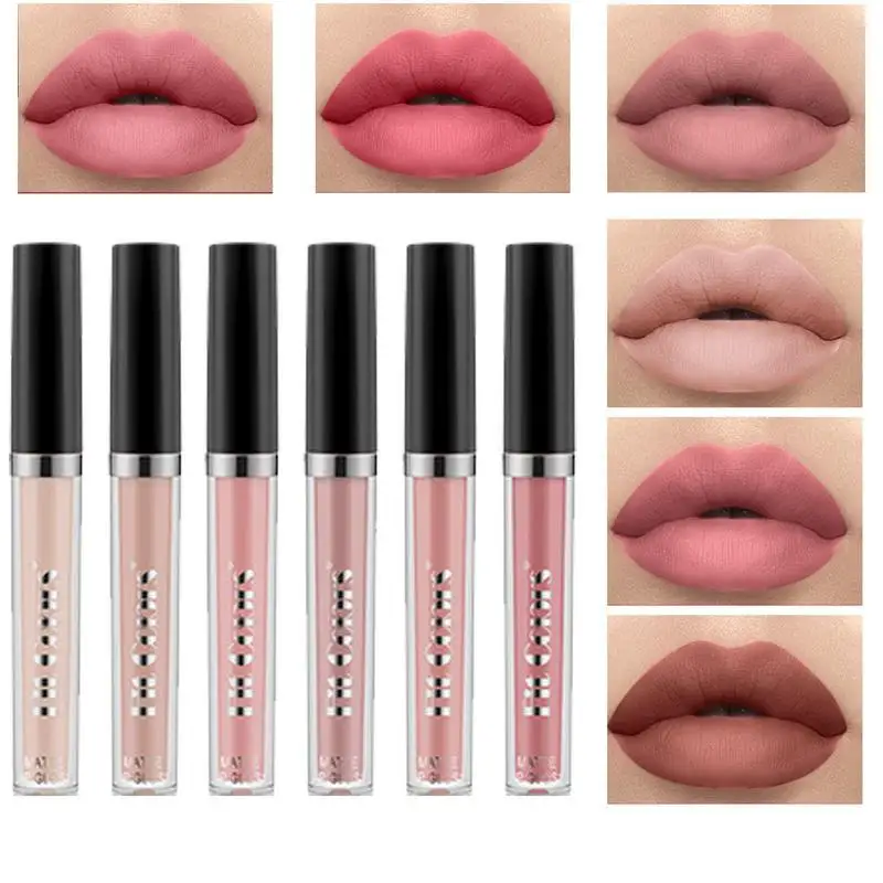 

Набор матовых помад, 6 цветов, Увлажняющий блеск для губ, набор помад для женщин, цвет, быстрое блеск, Матовая жидкая помада, отлично подходит ...