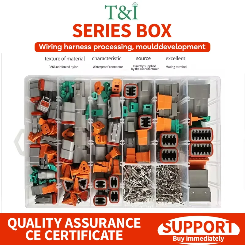 Комплект водонепроницаемых коннекторов серии DT типа Deutsch 588 шт. набор DT06 04 2/3 / 4 pin