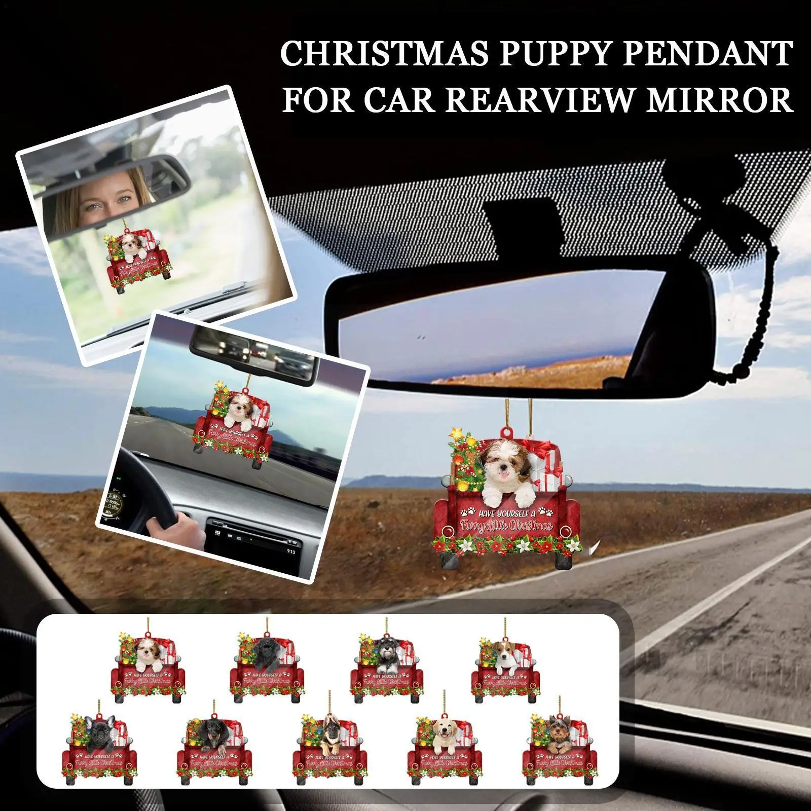 

Acrylic Christmas Puppy Oranments Xmas Tree Cute Dog Pendants Merry Christmas Decor For Car Happy New Year 2022 Noel Gifts Q1p9