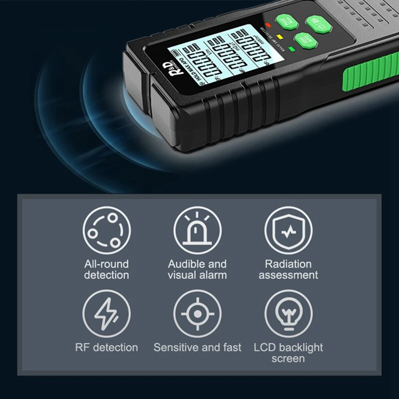 New 3-In-1 Electromagnetic Field Radiation Detector Tester EMF Meter Multifunctional Portable Radio Frequency Warn