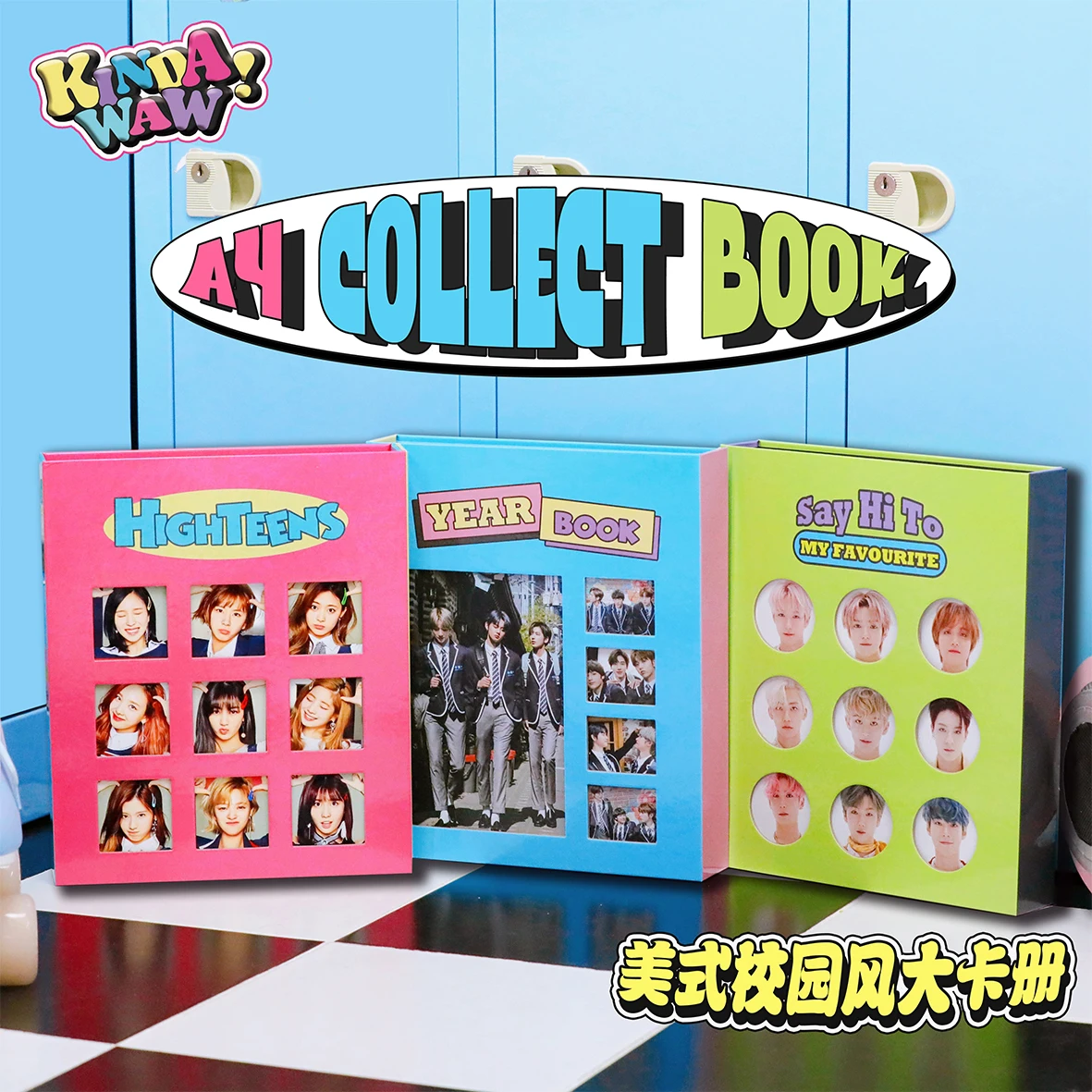 

Luxury American Retro Big A4 Collect Book D Ring Kpop Binder Photocard Holder Book 3x3 3inch Idol Photo Star Chasing Girl Album