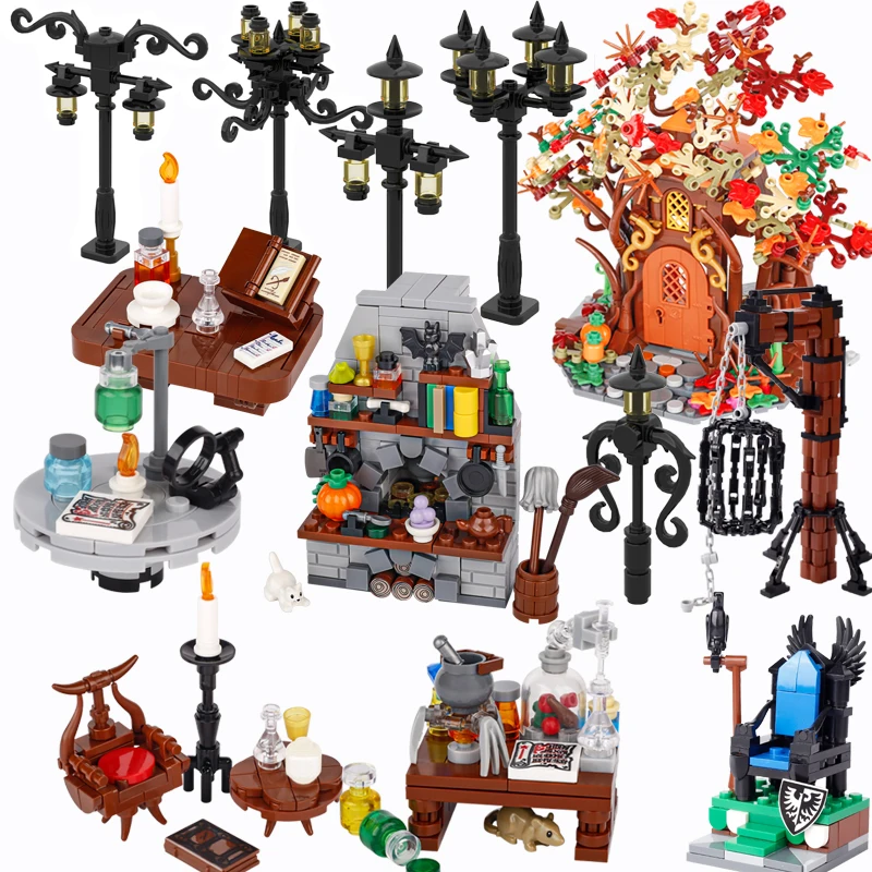 Средневековый город MOC строительные блоки военные солдатские фигурки замок