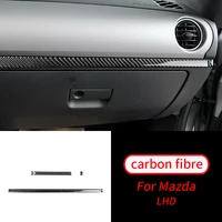 for mazda mx 5 miata 09 15 5pcs real carbon fiber copilot dashboard panel trim car interior accessories car interior supplies