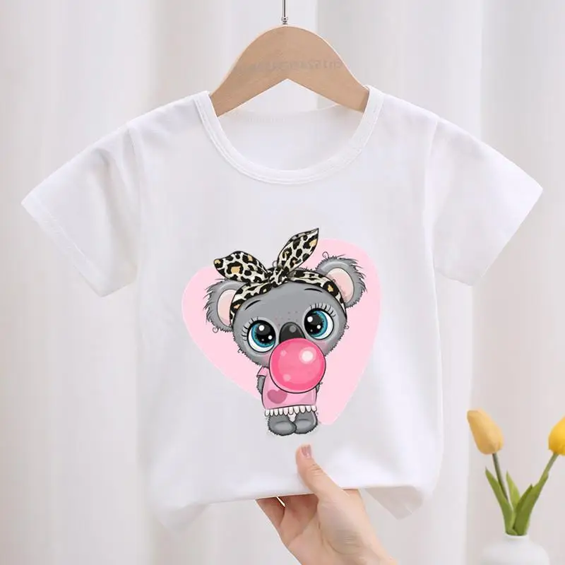 Детская футболка из модала удобная милая детская с мультяшным принтом одежда для