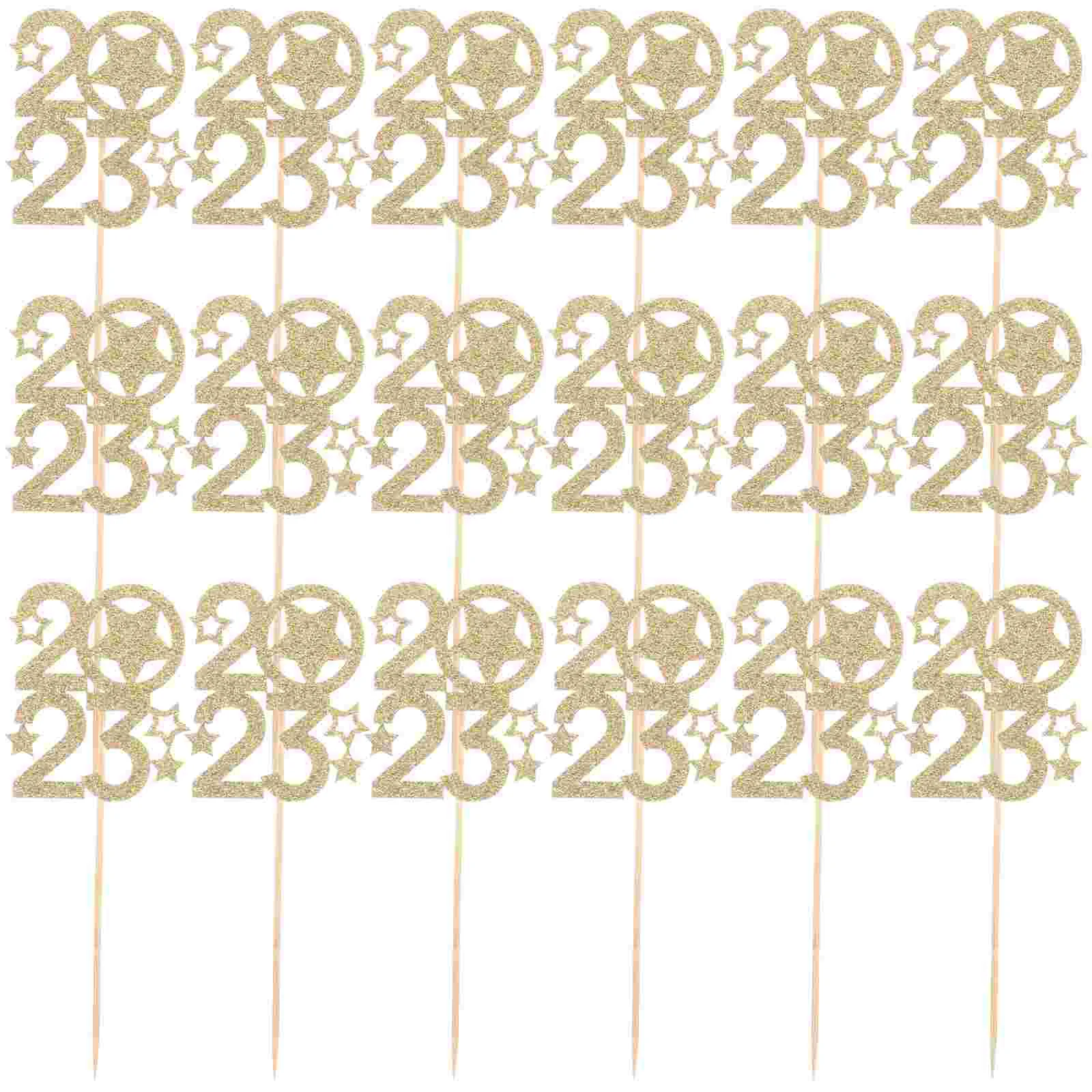 

Cake Cupcake Toppers Picks Topper Year New Graduation Decorations Fruit Happy Decoration Glitter Dessert Birthday Class Senior