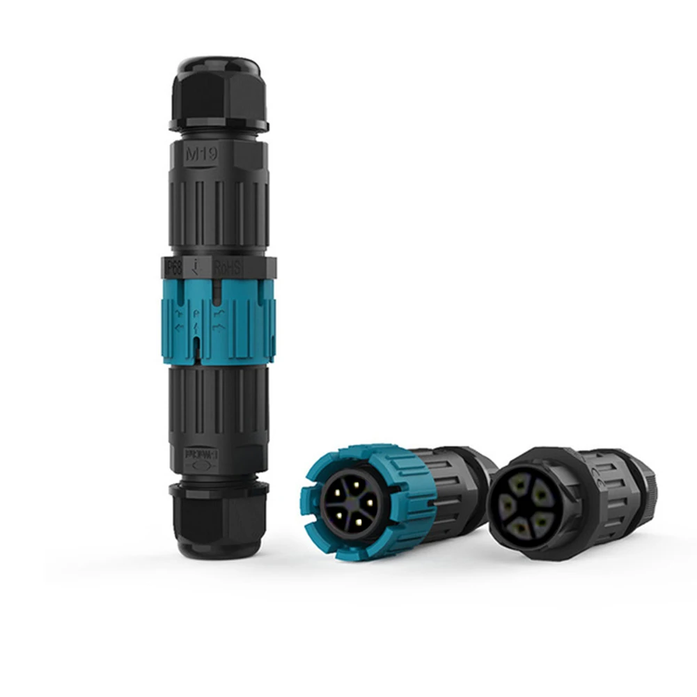 

5-контактный водонепроницаемый соединитель IP68, линейный Кабельный соединитель, Штекерный разъем SP13 20A 450 в, нейлоновый PA66 IP68 соединитель