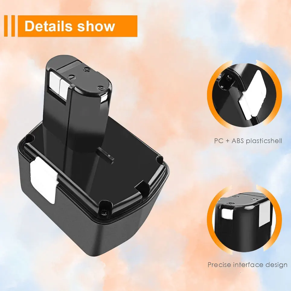 

2022 14.4V 12800mAh Power Tool Replacement Battery for Hitachi DS14DFLG、DS14DFLPC、DS14DL、DS14DMR、EB1414S, EB1424, EB14S 324367