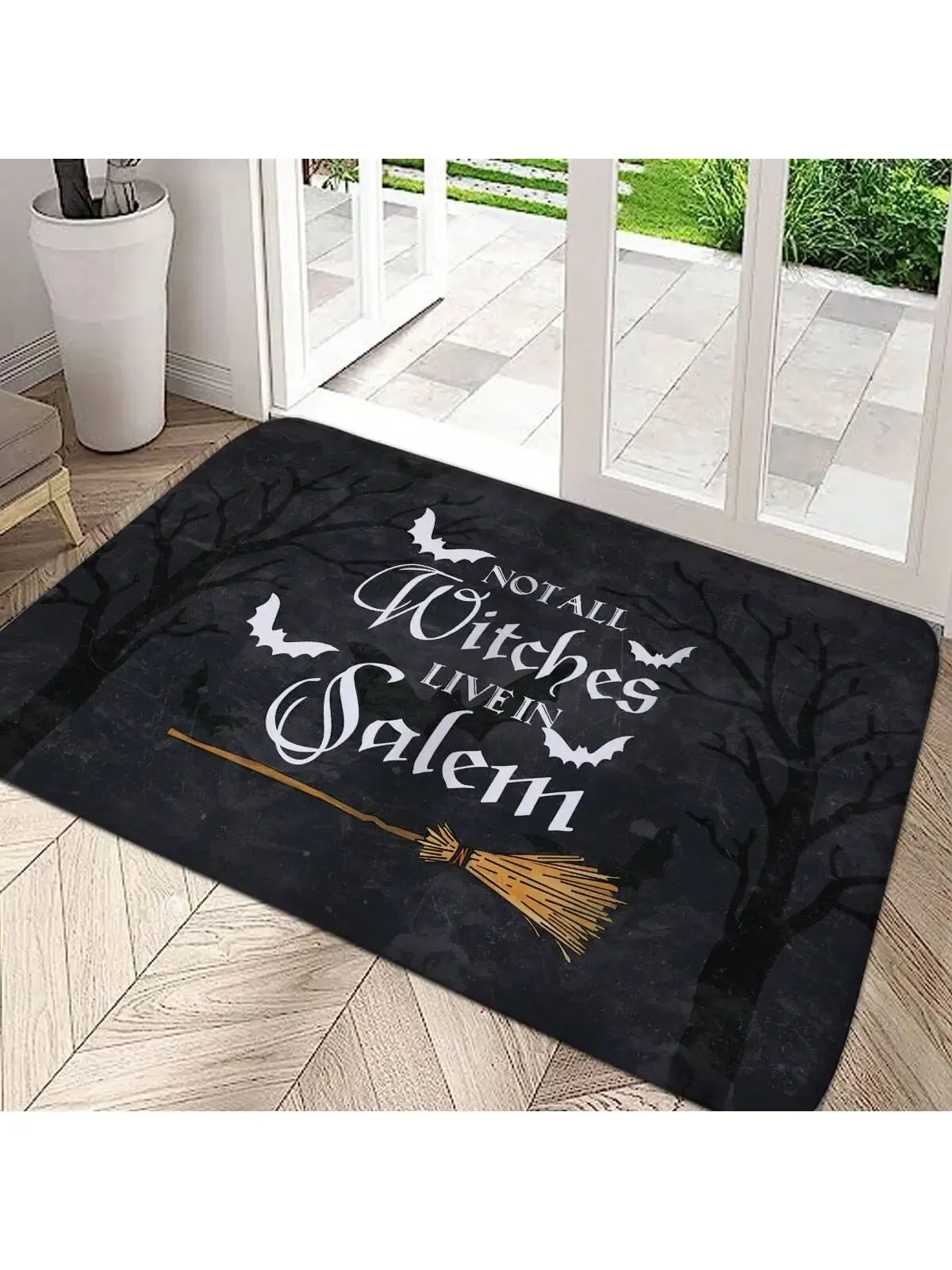 Черная летучая мышь метла входной коврик домашний декор кухня противоскользящий