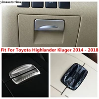 center console armrest box switch panel main driving glove box sequin cover accessories for toyota highlander kluger 2014 2018