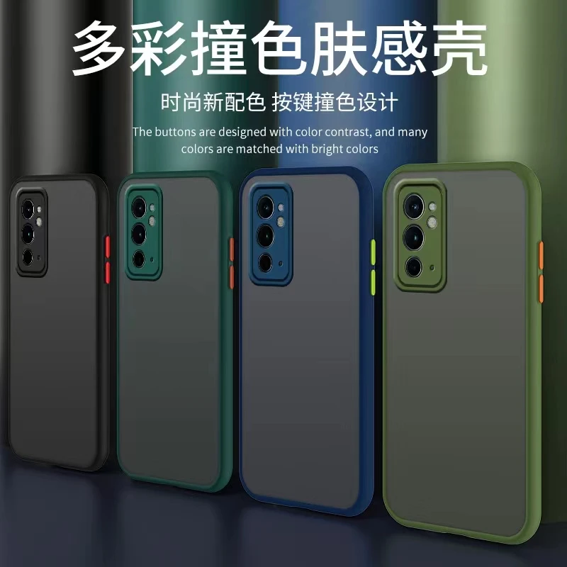 

Mint Hybrid Simple Matte Bumper Phone Case For One Plus 10 7 8 9 Pro 6T 7T 8T NORD CE2 5G Shockproof Soft Silicone Clear Cover