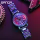SANDA Brand Men Sports Watches Fashion Men Luxury Stainless Steel Quartz Wristwatches Waterproof Military Car Rim Watch Rotating Other Image