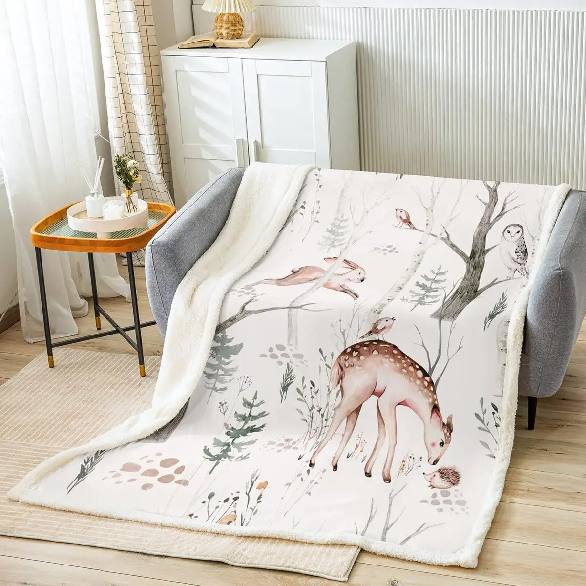 

Одеяло с животными, полиэстер/акрил