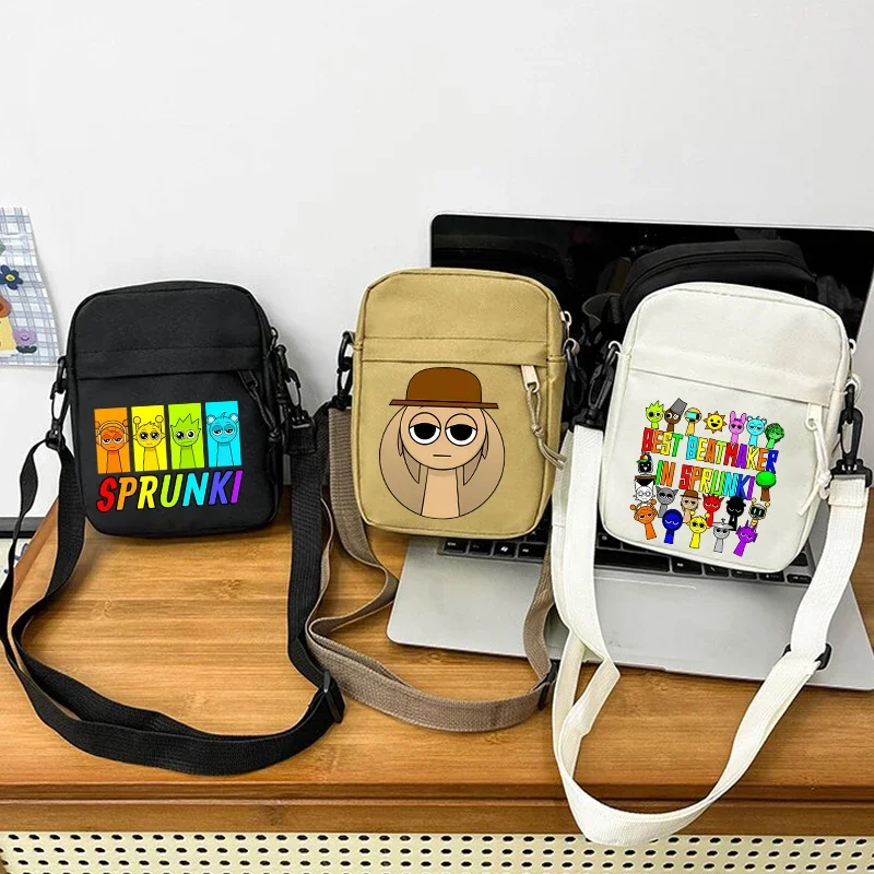Сумки для мобильных телефонов Game Sprunki мужчин и женщин модная сумка-мессенджер с