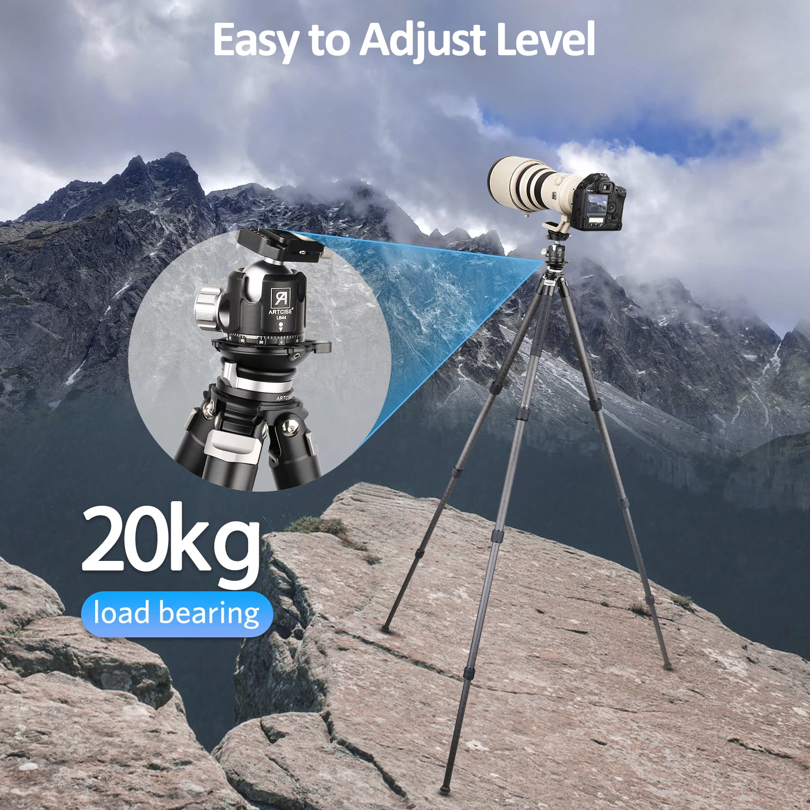 Головка штатива Artcise LH6 с выравнивающим основанием эргономичная регулируемая