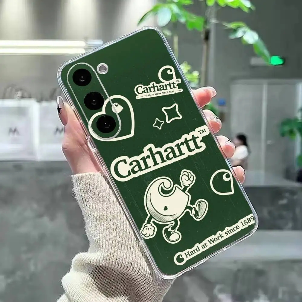 Фото Чехол для телефона Carhartt Logo L-Leather, силиконовый, мягкий, для Samsung Galaxy A73, A72, A71, A70, A53, A52, A51. №5