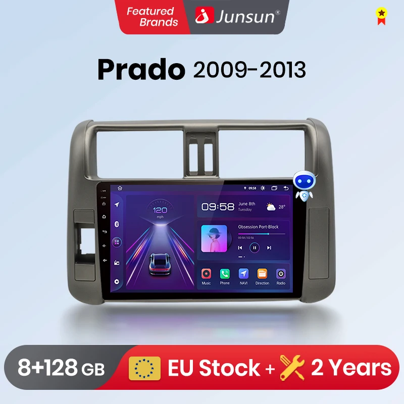 Автомагнитола Junsun V1pro с голосовым ИИ-интерфейсом мультимедийная Автомобильная