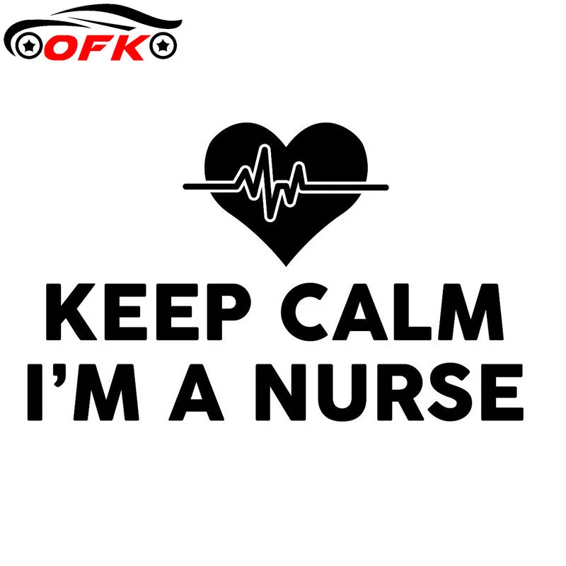 

Car Stickers Decor Motorcycle Decals Keep Calm, I Am A Nurse Decorative Accessories Creative Sunscreen Waterproof PVC,16cm*9cm