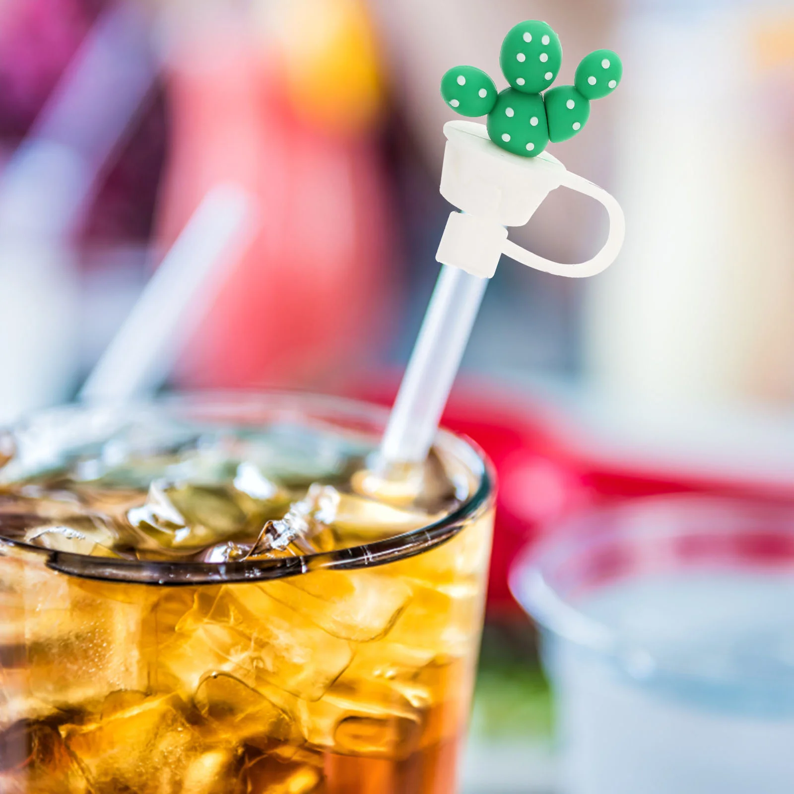 

4 Pcs Cactus Straw Plugs Cute Supplies Silicone Straws Caps Beer Accessories Lid Cover Topper End Tip Protector