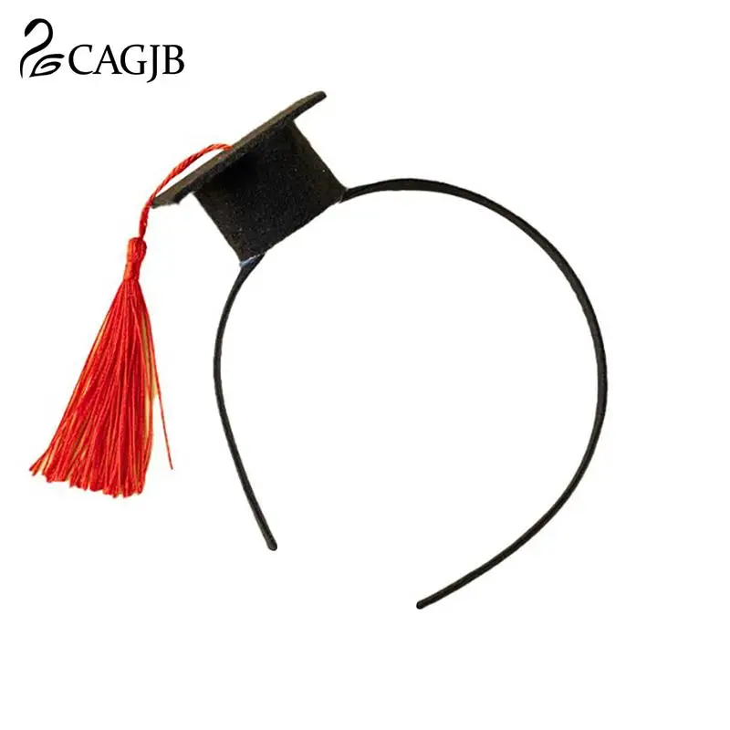 

New 2022 Graduation Hat Mini Tassel Hat Headband Chic Hair Hoops Stylish Headdress Hair Accessories Graduation Party Decor