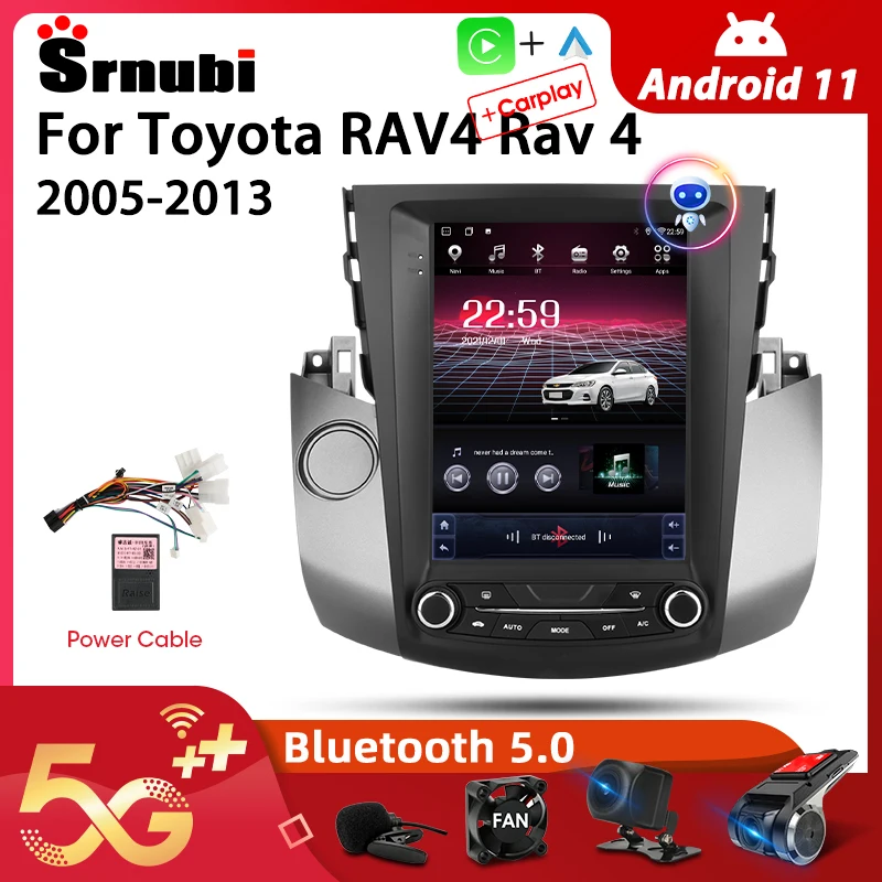 Автомобильный радиоприемник Srnubi Android 11 0 для Toyota RAV4 Rav 4 2005-2013 мультимедийный видео
