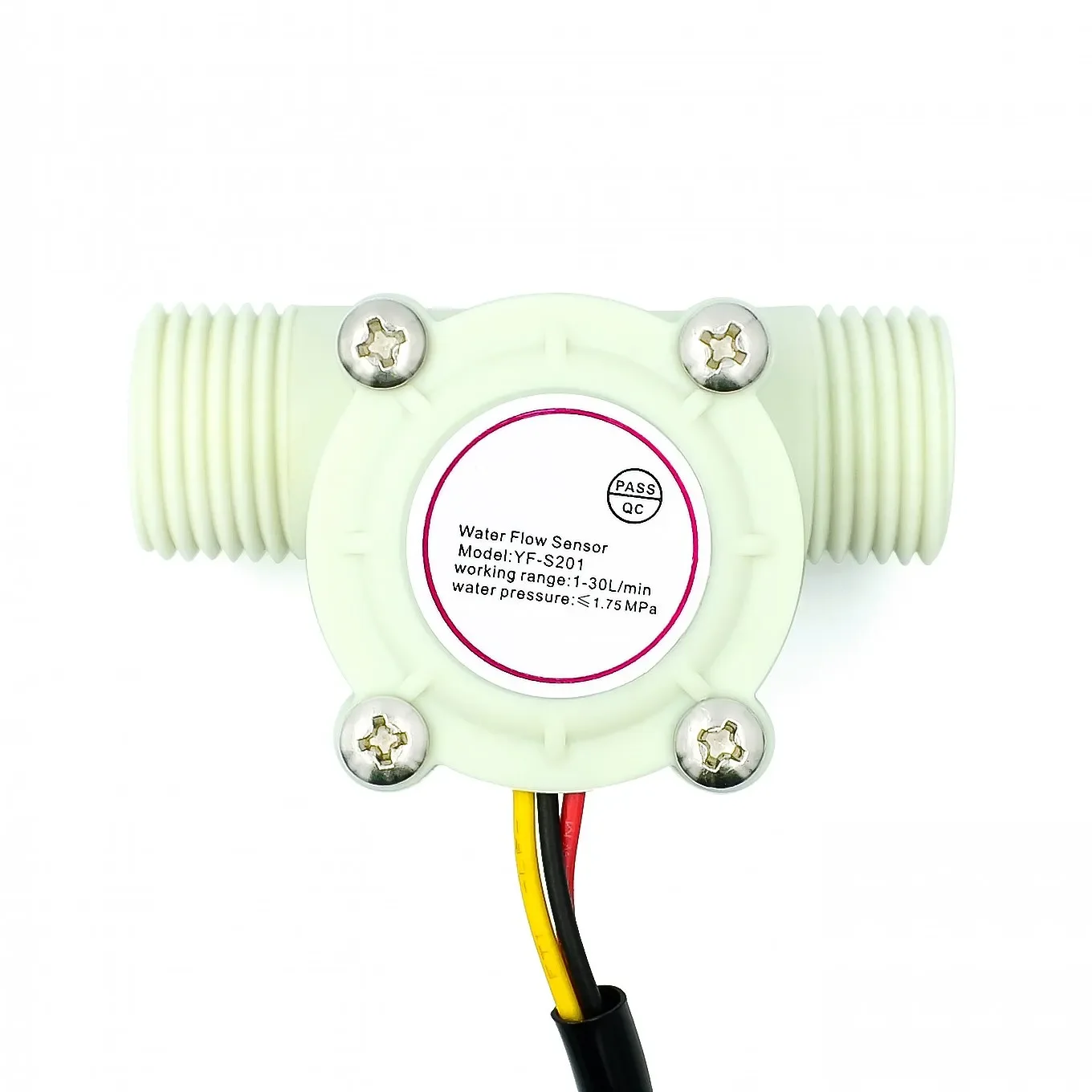 12V Water Flow Sensor DC 5-18V Flowmeter Hall Control Liquid Switch 1-30L/min 2.0MPa YF-S201 FS300A