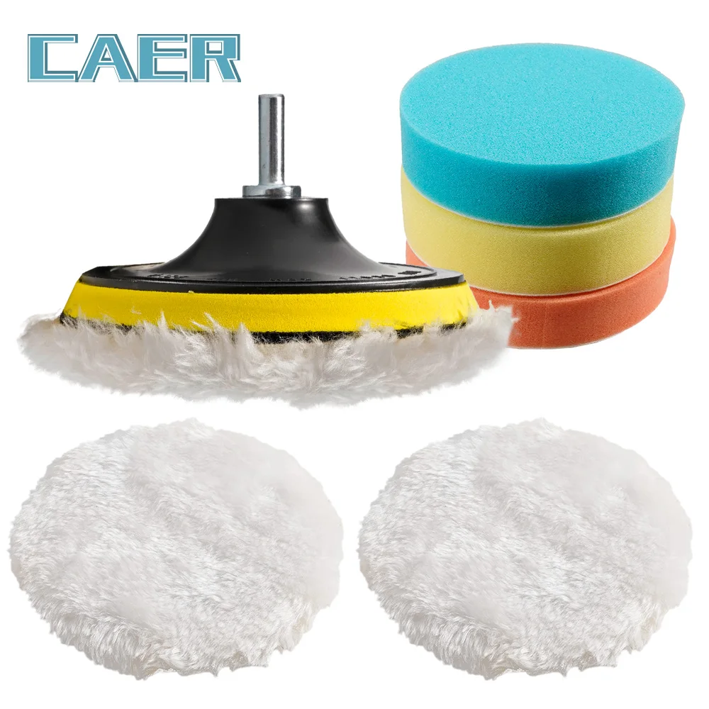 

3/4/5 Inch Car Polishing Kit Polishing Pad Car Beauty Waxing Sponge Disk Wool Wheel for Auto Body Paint Care Polishing Tool