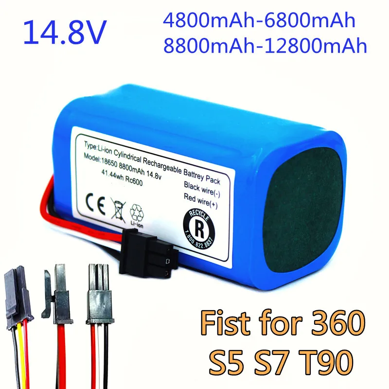 

100%.New.Paquete de batería de14,8V 8800mah para Robot aspirador, baterías de repuesto para 360 S5, S7, T90.14.8v.8800mAh.