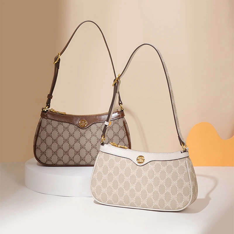 Высококачественная женская сумка из ПВХ с роскошным принтом в форме полумесяца