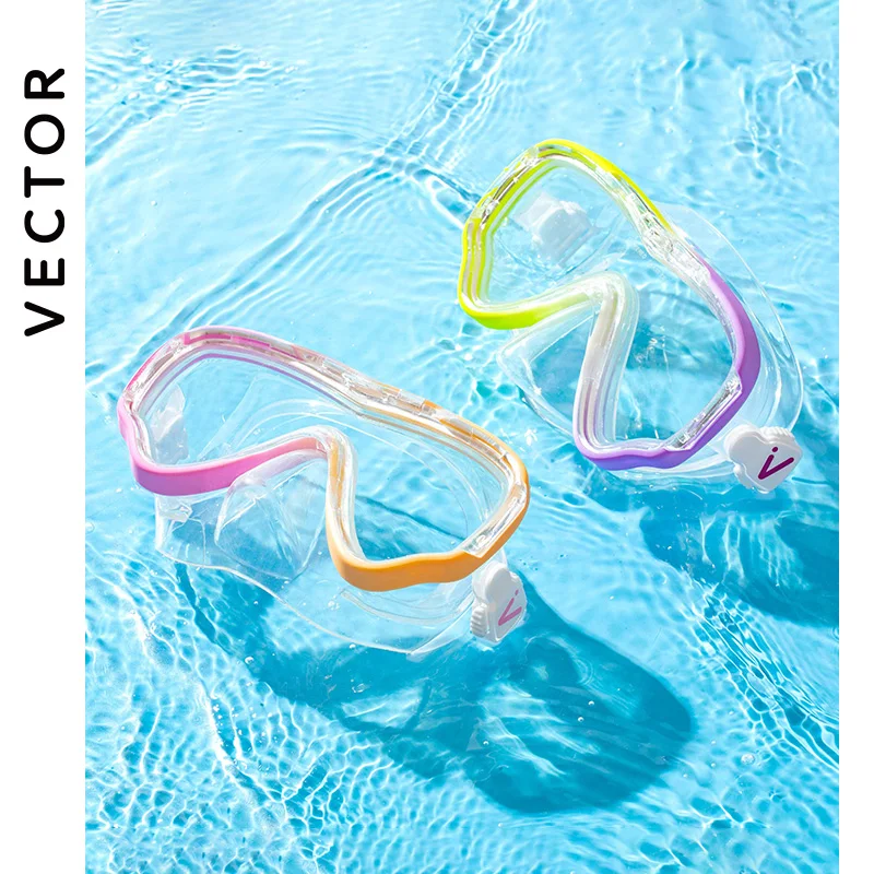 Фото Векторная профессиональная маска для ныряния и очки плавания легкая дыхательная