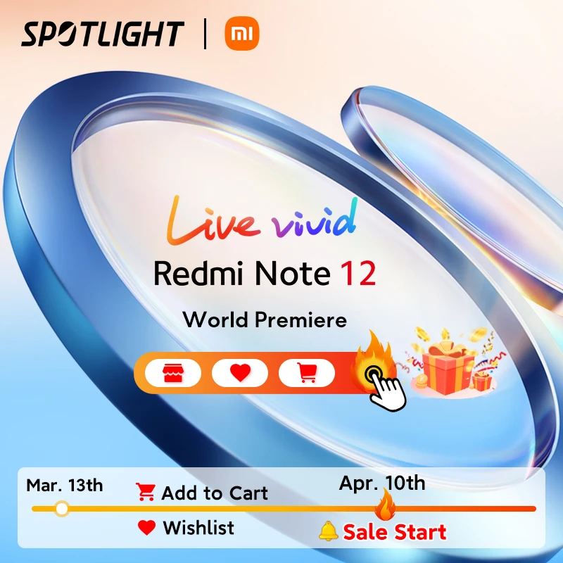 [Мировая премьера] Xiaomi Redmi Note 12 глобальная версия скоро появится! Распродажа старт Apr.10th, добавить в корзину и список пожеланий! - купить по выгодной цене