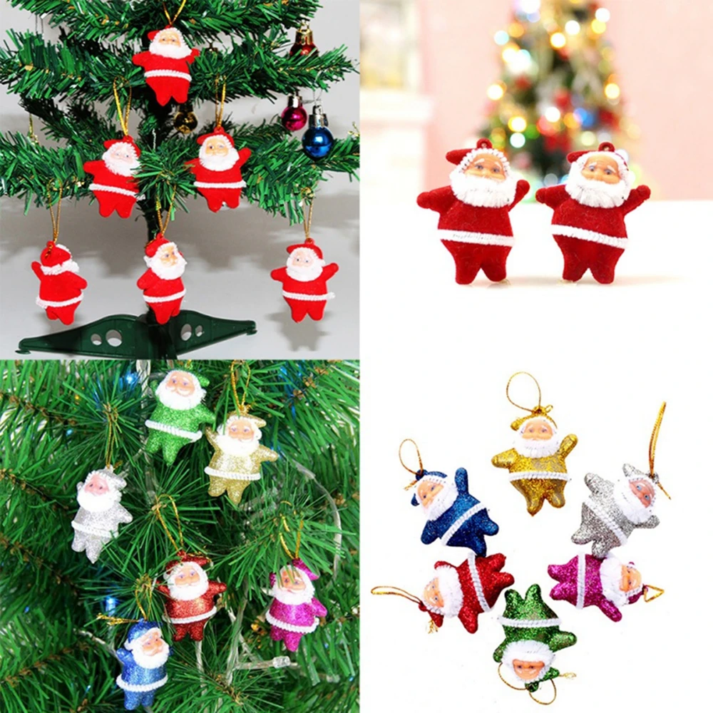 

6 шт. подвески в виде мини Санта Клауса, подвесное украшение, Праздничный Рождественский Декор, рождественские украшения для дома, подарки, д...